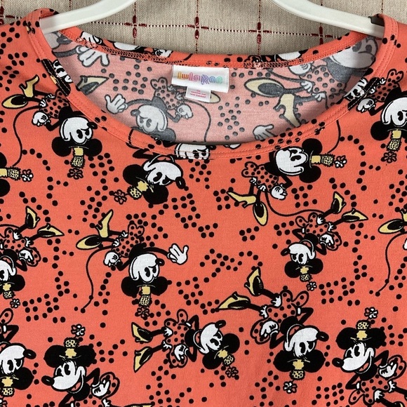 Lularoe X Disney Retro Minnie Mouse Irma Hi Lo Hem Top Size Small Tunic New - Picture 2 of 4